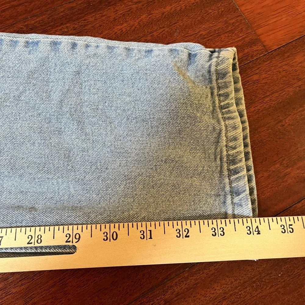 Mott & Bow Jeans Mens 33x34 TRUE TO SIZE Blue Light Wash Slim Stretch Grunge
